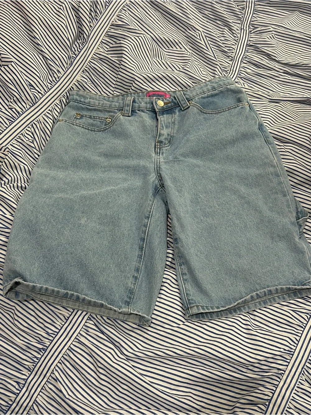 Edikted Denim Carpenter Shorts - Picture 4 of 7